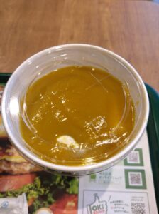 モスバーガー９月限定メニュー
さつまいもシェイクの上から見た写真